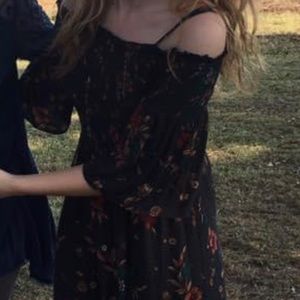 Off the shoulder floral maxi dress